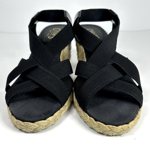 Chaps Della Espadrille Wedge Sandals Size 7 - Picture 7 of 15
